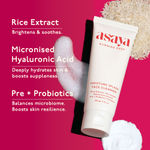 Buy Asaya Hydrating Gentle Face Wash | Korean Rice Water & Hyaluronic Acid | Brightens, Soothes & Strengthens Skin Barrier | Minimizes Pores & Evens Tone | For Sensitive, Oily & Dry Skin | Men & Women | 100 gm - Purplle