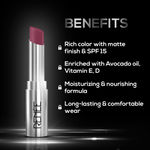 Buy RENEE Matte Lock Lipstick- 07 Indie, Moisturizing, Long Lasting & Weightless Formula With SPF 15, Intense Color Pay Off with Ultra-Matte Finish, Enriched with Avocado oil, Vitamin E, D, 4 gm - Purplle