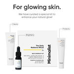 Buy Minimalist Daily Radiance Ritual Kit [Cleanser 30 ml + Vitamin C 10 ml + Fluid Sunscreen 10 ml] - Purplle