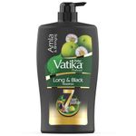Buy Dabur Vatika Long & Black Shampoo, with the Goodness of Amla & Bhringraj for Shiny, Black Hair - 1L | Provides gentle cleansing, conditioning and nourishment to hair - Purplle