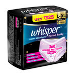 Buy Whisper Super Absorbent Period Panty, 6 pc L-XL Pants, 360 Degree Leakage Protection for Heavy Flow - Purplle