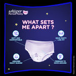 Buy Whisper Super Absorbent Period Panty, 6 pc L-XL Pants, 360 Degree Leakage Protection for Heavy Flow - Purplle