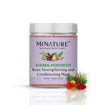 Buy MINATURE Root Strengthening & Conditioning Mask Powder with Fenugreek, Shikakai, Neem, Amla, Hibiscus, Rose Petal, Bhringraj & Curry Leaves – 100 gm Pack for Natural Hair Care - Purplle