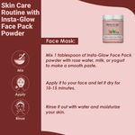Buy MINATURE Insta Glow Face Pack with Rose Petal, Hibiscus, Neem & Aloe Vera Gel Powders – 100 gm Jar for Natural Skin Care - Purplle