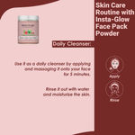 Buy MINATURE Insta Glow Face Pack with Rose Petal, Hibiscus, Neem & Aloe Vera Gel Powders – 100 gm Jar for Natural Skin Care - Purplle