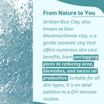 Buy MINATURE Serbian Blue Clay Powder – 100 gm Fine Clay for DIY Face Masks and Skincare Formulations - Purplle