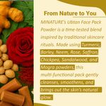 Buy MINATURE Ubtan Face Pack Powder – 100 gm with Turmeric, Barley, Sandalwood, Neem, Chickpeas, Saffron, Mogra & Rose – (Face Pack for DIY Skin Care) - Purplle