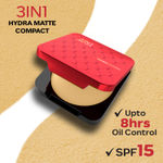 Buy FACES CANADA 3in1 All Day Hydra Matte Compact Powder - Honey 05, 9 gm | SPF 15 | Mattifying | Controls Oil & Sweat | Hides Dark Spots & Acne Scars | Buildable Coverage | Lightweight | Blends Easily - Purplle