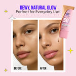 Buy Blue Heaven BB & Tint | BB Cream For Face Makeup | 4 in 1 Lightweight Foundation for women + Moisturizer + SPF 50 PA++++ with Fermented Rice Water, Hyaluronic Acid | Honey Tan 302 | 30 ml - Purplle