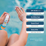 Buy Bubble Me SPF 75 PA++++ Sunscreen Body Mist | Enriched with Rice Water & White Tea Extract | Fast-Absorbing | Water Resistant |120 ml - Purplle