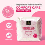 Buy Good Vibes Comfort Care Disposable Period Panties for Women Pack of 5 (M-L) | Leak-Proof, Rash-Free & Super Absorbent | 360° Coverage | Overnight Protection for Heavy Flow | Sanitary Underwear | - Purplle