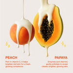 Buy Good Vibes Peach + Papaya AHA BHA Exfoliating Body Lotion | 2 in 1 Nourishing & Exfoliating Care | Powered with Gluta-Hya with Glutathione, Hyaluronic Acid, Fruit Enzymes & AHA-BHA| Brightens Dull Skin | Removes Tan | Daily Exfoliation 200 ml - Purplle