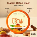 Buy Good Vibes Ubtan Super Light Gel Moisturiser | With Hyaluronic Acid & Niacinamide | Lightweight Hydration & Bright Glow | De-Tans & Evens Skin Tone | Brightens Dull, Uneven Skin | Non-Sticky Daily Moisturiser for All Skin Types – 200 gm - Purplle