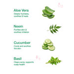 Buy Good Vibes 99% Natural Aloe Vera Multipurpose Gel with Cucumber, Neem & Tulsi |Hydrating & Nourishing| Soothing & Refreshing | Fades Acne Marks & Blemishes | For Face, Hair & Body | Cooling & Non-Sticky Formula – 200 gm - Purplle