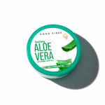 Buy Good Vibes 99% Natural Aloe Vera Multipurpose Gel with Cucumber, Neem & Tulsi |Hydrating & Nourishing| Soothing & Refreshing | Fades Acne Marks & Blemishes | For Face, Hair & Body | Cooling & Non-Sticky Formula – 200 gm - Purplle