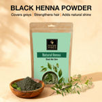 Buy Good Vibes Natural Henna Black Hair Color Powder | 100% Herbal Blend with Amla & Shikakai | Covers Greys, Strengthens Hair & Adds Natural Black Tint | Conditions Scalp & Improves Shine | Ammonia-Free & Safe Formula – 50 gm - Purplle