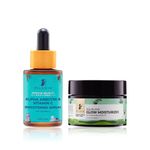 Buy Pilgrim Vitamin C Brightening Combo of 2 – Face Serum (30 ml) & Squalane Glow Moisturizer (50 gm) | Fades Dark Spots, Evens Skin Tone & Boosts Radiance | For Men & Women, Skincare Kit - Purplle