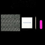 Buy Secret Lives acrylic fake reusable false artifical press on nails pink color nails with blue patch & white golden curve design 24 Pc with kit - Purplle