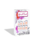 Buy Secret Lives acrylic press on nails artifical designer french light pink fake nails extension 24 Pc set with glue sheet - Purplle