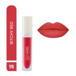 Buy MARS Matte Liquid Lip Color | Long Lasting | Non-Transfer & Waterproof Lipstick for Women (4.5 ml) (15-Bitchy Red) - Purplle