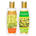 Buy Vaadi Herbals A mla Shikakai Shampoo - Hairfall & Damage Control with Olive Conditioner (350 ml x 2) - Purplle