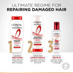 Buy L'Oreal Paris Total Repair 5 Shampoo For Damaged Hair | Powered by Keratin XS Technology| Fights 5 Signs of Hair Damage- Frizz, Breakage, Dryness, Stiff Hair, and Split ends | 340 ml - Purplle