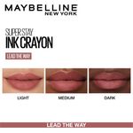 Buy Maybelline New York Lipstick, Matte Finish, Long-lasting, Intense Colour, SuperStay Crayon Lipstick, 15 Lead the way, 1.2 gm - Purplle