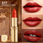 Buy L’Oreal Paris Color Hydrating Riche Satin Lipstick - 377 Perfect Red, 4.3 gm - Purplle