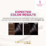 Buy L'Oreal Paris Excellence Creme Triple Care Hair Color Volume- 72 ml+100g - Black 1 No Ammonia - Purplle