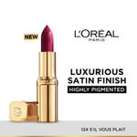 Buy L’Oreal Paris Color Hydrating Riche Satin Lipstick - 124 S'il Vous Plait, 4.3 gm - Purplle