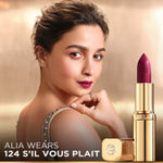 Buy L’Oreal Paris Color Hydrating Riche Satin Lipstick - 124 S'il Vous Plait, 4.3 gm - Purplle