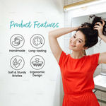 Buy Fabskin Wooden Hair Brush Scalp Massager Shampoo Brush - Helps Remove Dandruff - Relaxing Head Massager 1 pc - Purplle