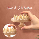Buy Fabskin Wooden Hair Brush Scalp Massager Shampoo Brush - Helps Remove Dandruff - Relaxing Head Massager 1 pc - Purplle