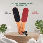 Buy Fabskin Wooden Foot Scrubber For Dead Skin | Dual Sided Filer & Callus Remover | Feet Scraper | Pedicure Tool with Wooden Handle 1 pc - Purplle