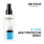 Buy De vivre Bi-Phase Heat Protection Hair Spray (100 ml) | Leave In Conditioner Serum Spray For Hair Straightener - Natural Bamboo Grape Seed Extracts, Pro-Vitamin B5, Wheat Protein - Purplle