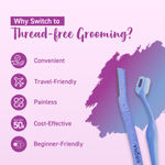Buy Sirona Reusable Eyebrow & Face Razor for Women - 2 Razors | Painless Facial Hair Removal | Eyebrow Shaper, Upper Lip, Forehead, Peach Fuzz, Chin, Sideburns & Dermaplaning Tool - Purplle