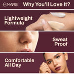 Buy MARS Zero Blend Weightless Foundation for Makeup (30 ml) (02-SHELL COCONUT) | Lightweight & Long-Lasting | Matte Finish | Buildable Coverage | Sweat-Proof | Hydrating Formula - Purplle