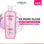 Buy L'Oreal Paris Glycolic Gloss Shine Boosting Shampoo, Powered By 3% Glycolic Acid, for Dull Hair, Restores Hair Quality For Gives 3X More Gloss, 650 ml - Purplle