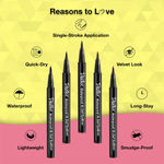 Buy Dazller Hi-Def Eyeliner | Velvet Matte | Water-Resistant | Smudge-Proof | Long Stay | Single Stroke | Precise Application | Black | 1.1 gm - Purplle