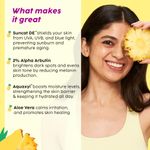 Buy PLIX Pineapple Advanced Depigmentation Dewy Sunscreen SPF 50 PA++++ | Alpha Arbutin & Aquaxyl | Reduces Pigmentation, Protects from UV & Blue Light, Hydrates Skin | Vegan & Paraben-Free | 50 gm - Purplle