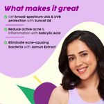 Buy PLIX 0.1% Salicylic Acid Jamun Mattifying Lightweight Sunscreen Spf50+ Pa+++ | Uva, Uvb Shield | Acne Reduction & Hydration| For Women & Men, Suitable For All Skin Types| 50 gm - Purplle
