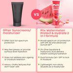 Buy PLIX Watermelon Protect & Hydrate 2 in 1 formula Moisturizer + Sunscreen | Lightweight Hydration | With SPF PA 50 ++++ | UVA & UVB protection | No White Cast | 50 gm - Purplle