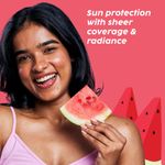 Buy PLIX Watermelon Tint Twist Color-Adapting Sunscreen | For light coverage & instant glow | SPF 50 PA++++ | Pentavitin®, Suncat DE™ | Sun Damage & Tan Repair | low to medium coverage | Light Golden Glow 50 gm - Purplle