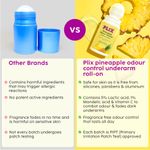 Buy PLIX Pineapple Odour Control Underarm Roll-On (50 ml) With 5% Lactic Acid & 1% Mandelic Acid, Prevents Body Smell, Brightens Skin & Exfoliates Underarm, Alcohol Free - Lotion - Purplle