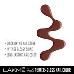 Buy Lakme 9 to 5 Primer + Gloss Nail Colour, BrownLatte, 6 ml - Purplle