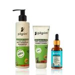 Buy Pilgrim 3-in-1 Hair Care Kit | Redensyl Hair Growth Serum (30 ml) + Anti-dandruff Shampoo (200 ml) + Anti-dandruff Conditioner (200 ml)| For Hair Fall, Growth & Damaged Hair - Purplle