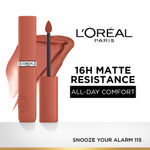 Buy L’Oreal Paris Infallible Matte Resistance Liquid Lipstick, Snooze Your Alarm 115, 5 ml - Purplle