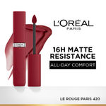 Buy L’Oreal Paris Infallible Matte Resistance Liquid Lipstick, Le Rouge Paris 420, 5 ml - Purplle