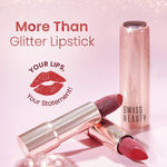Buy Swiss Beauty More Than Glitter Lipstick- One Swipe Smooth Glide - Glitter Rose - 3 gm - Purplle