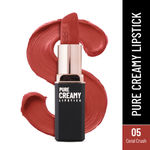 Buy Swiss Beauty Pure Creamy Lipstick | Smooth Glide | Matte Finish | Rich Colour | With Vitamin E & Tea Tree Oil | Hydrating | Coral Crush - 4 gm - Purplle